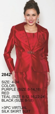 Lily and Taylor 2842 Womens 3pc Church Skirt Suit