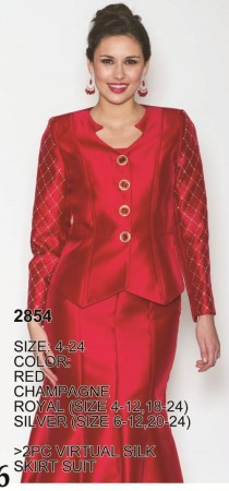 Lily and Taylor 2854 Womens Virtual Silk Church Suit
