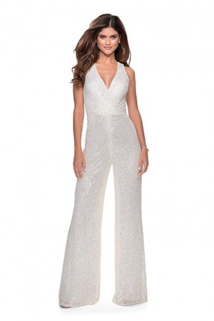 La Femme 28719 Sequin Prom Jumpsuit