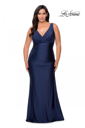 La Femme Curve 29028 Flattering Plus Size Dress