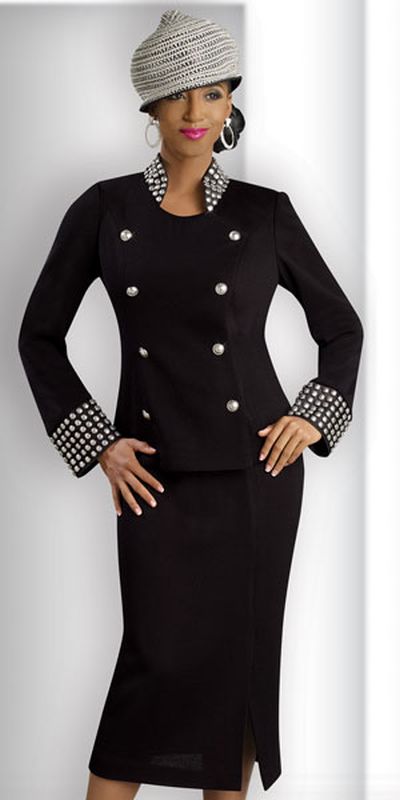 Donna Vinci Knits 2912 Womens Novelty Church Suit: French Novelty