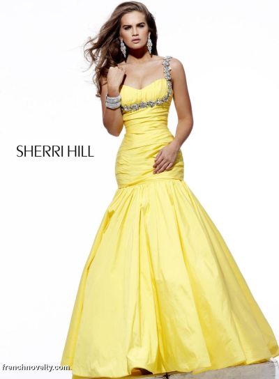 Yellow Mermaid Prom Dresses