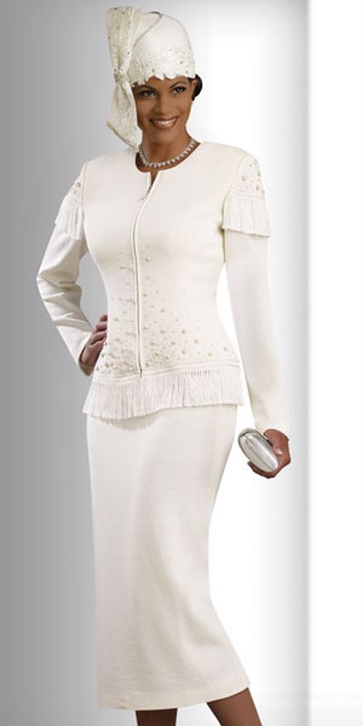 white church dresses and suits