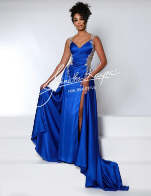 Johnathan Kayne 2934 Embroidered Illusion Gown