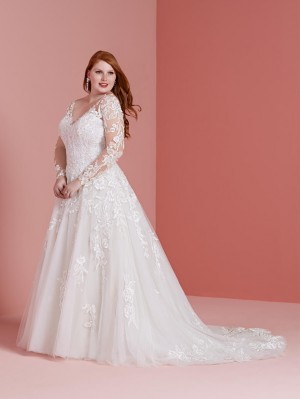 Christina Wu Love 29365 Long Sleeve Plus Size Wedding Gown