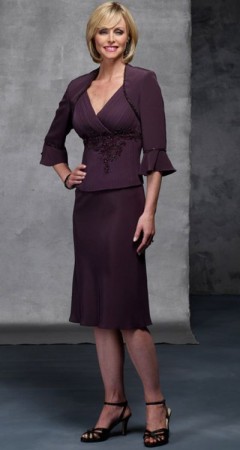 Jean De Lys Short Chiffon Mothers Dress with Jacket 29383 by Alyce Designs