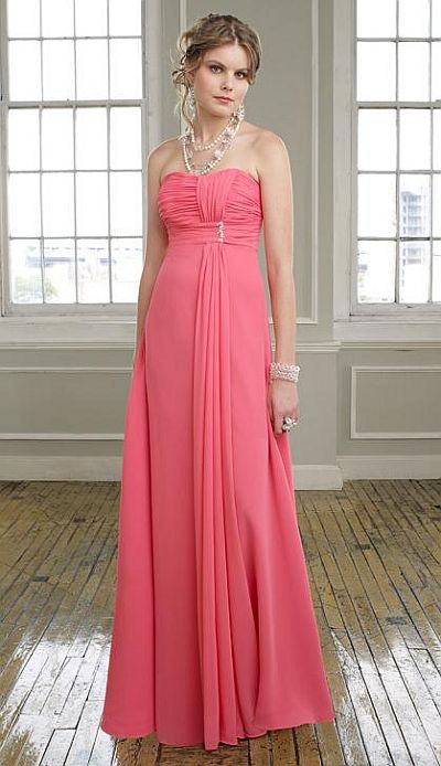 mori lee strapless bridesmaid dress