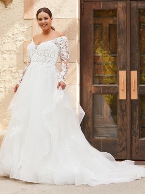 Christina Wu Love 29425 Plus Size Ruffle Wedding Gown