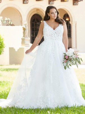 Christina Wu Love 29430 Floral Lace Plus Size Bridal Gown