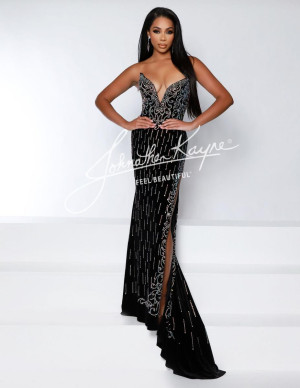 Johnathan Kayne 2944 Beaded Velvet Prom Dress