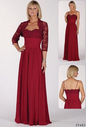 Alyce Paris JDL Chiffon MOB Dress with Lace Bolero 29485