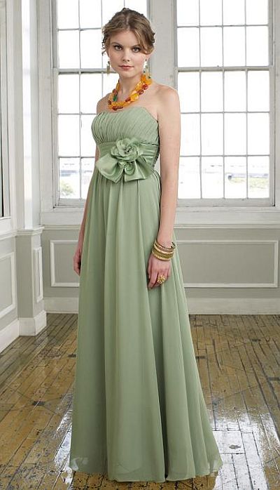 Mori Lee Chiffon Bridesmaid Dress With Satin Flower 296 French Novelty Mori Lee Chiffon Bridesmaid Dress With Satin Flower 296