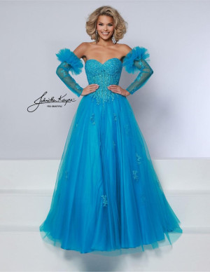 Johnathan Kayne 3019 Prom Gown with Removable Sleeves