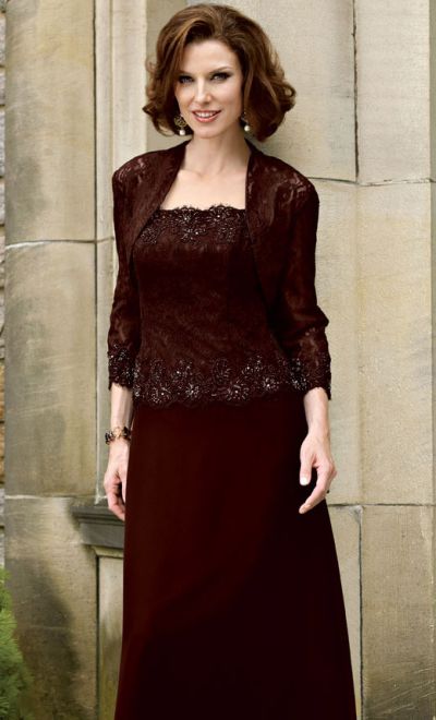 Merlot Mother of the Bride Dress