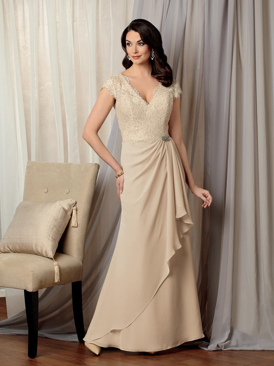 Caterina 3026 Lace Chiffon MOB Gown: French Novelty