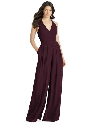 Dessy 3046 Lux Chiffon Bridesmaid Jumpsuit