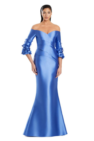Alexander by Daymor 3049 Floral 3D Sleeve Gown