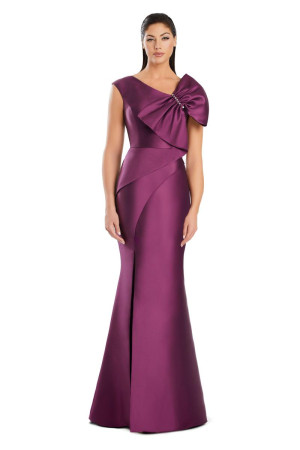 Alexander by Daymor 3055 Bow Shoulder Evening Dress