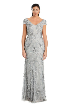 Alexander by Daymor 3061 Cap Sleeve 3D Petal Gown