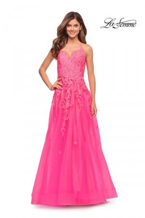 La Femme 30693 Backless A-Line Prom Dress