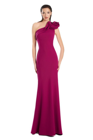 Alexander by Daymor 3076 Pleated Rosette Gown