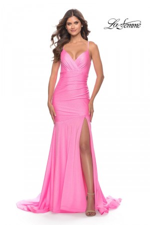 La Femme 30768 Beaded Drop Waist Prom Dress