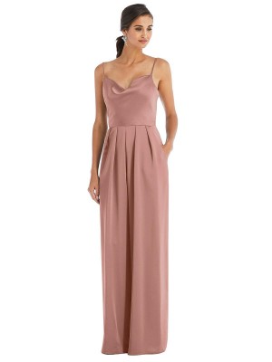 Dessy Collection 3080 Cowl Neck Bridesmaid Jumpsuit