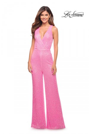 La Femme 30811 Sequin Jumpsuit for Prom