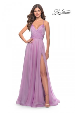 La Femme 30840 Ruched Chiffon Prom Dress