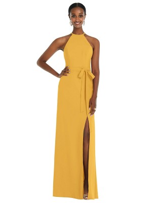 Dessy Collection 3092 Chic High Neck Bridesmaid Dress