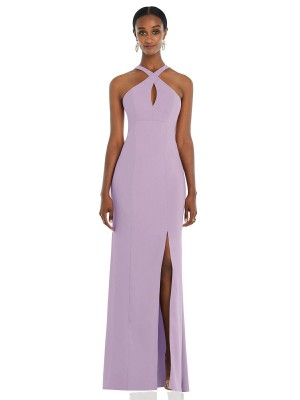 Dessy Collection 3093 Keyhole Halter Bridesmaid Dress