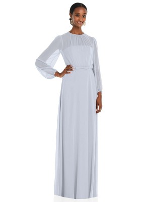 Dessy Collection 3098 Sheer Long Sleeve Bridesmaid Dress