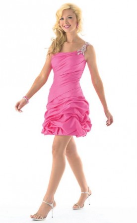 Mystique One Shoulder Short Prom Dress 3104