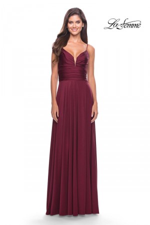 La Femme 31090 Ruched Jersey Prom Dress