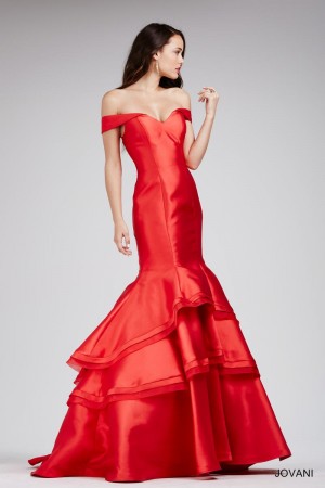 Jovani 31100 Off Shoulder Mikado Mermaid Dress