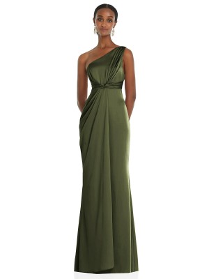 Dessy Collection 3111 One Shoulder Draped Bridesmaid Dress