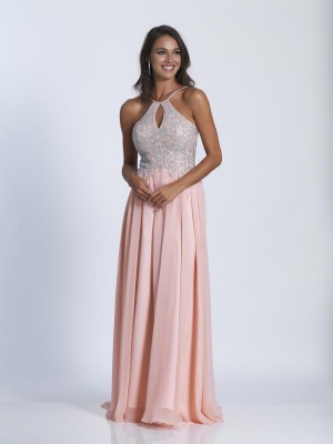 Size 2 Dave and Johnny 3114 Keyhole Halter Prom Dress