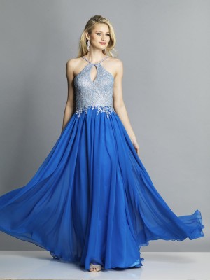 Dave and Johnny 3114W Plus Size Keyhole Prom Gown