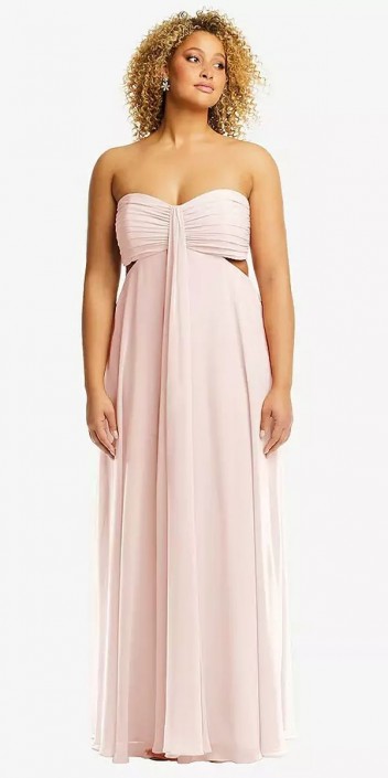 French Novelty Dessy Collection 3122 Strapless Shirred Bridesmaid Dress