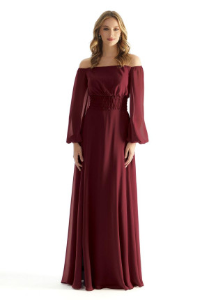 Morilee 31238 Boho Off Shoulder Long Sleeve Gown