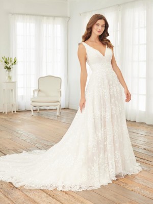 Adrianna Papell Platinum 31241 Exquisite 3D Floral Bridal Gown