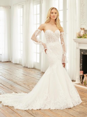 Adrianna Papell Platinum 31243 Romantic Lace Mermaid Gown