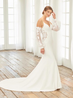 Adrianna Papell Platinum 31244 Clean Sensual Bridal Gown