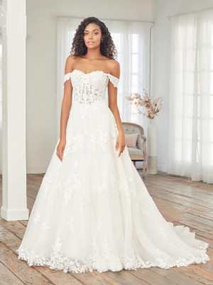 Adrianna Papell Platinum 31245 Stylish Lace Wedding Gown