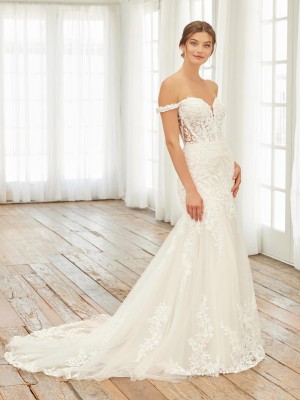 Adrianna Papell Platinum 31249 Chic Lace Wedding Gown