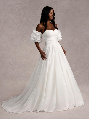 Adrianna Papell Platinum 31255 Organza Wedding Gown