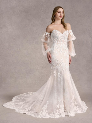 Adrianna Papell Platinum 31257 Lace Mermaid Bridal Gown
