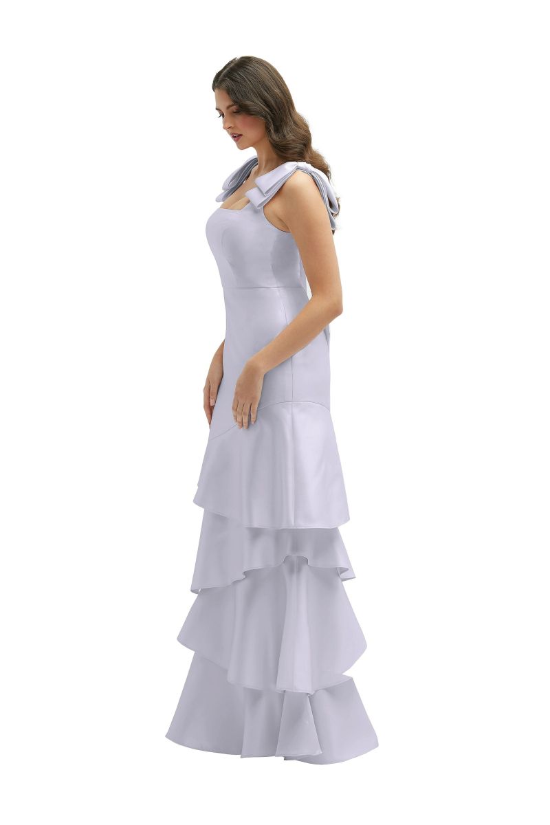 French Novelty Dessy Collection 3126 Bowen Tiered Flounce Bridesmaid Gown