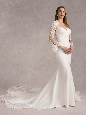 Adrianna Papell Platinum 31265 Bridal Gown with Bolero