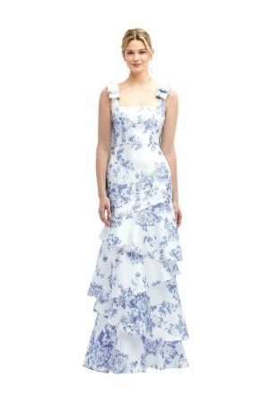 Dessy Collection 3126FP Bowen Floral Flounce Bridesmaid Gown